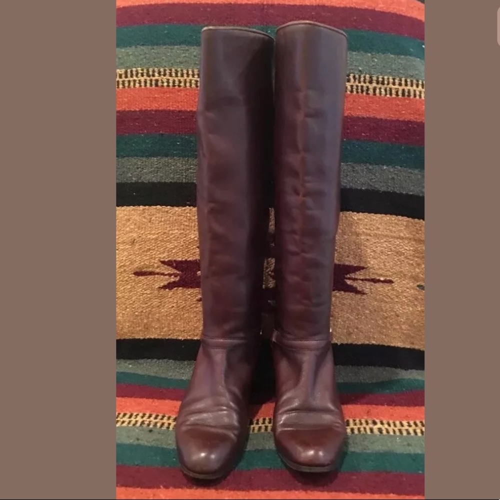 GUCCI Beautiful Brown Equestrian Horse Bit Riding Boots Sz 6 made in Italy RARE! - Picture 3 of 8